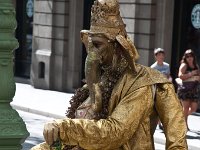 Barcelona 2011-09-20 Living statue op de Ramblas : Barcelona, vakantie